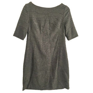 Adrienna Papell - Dark Grey short sleeve zipper back above knee dress W size 4